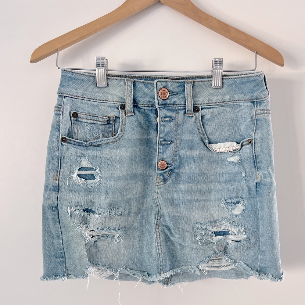 American eagle jean skirt